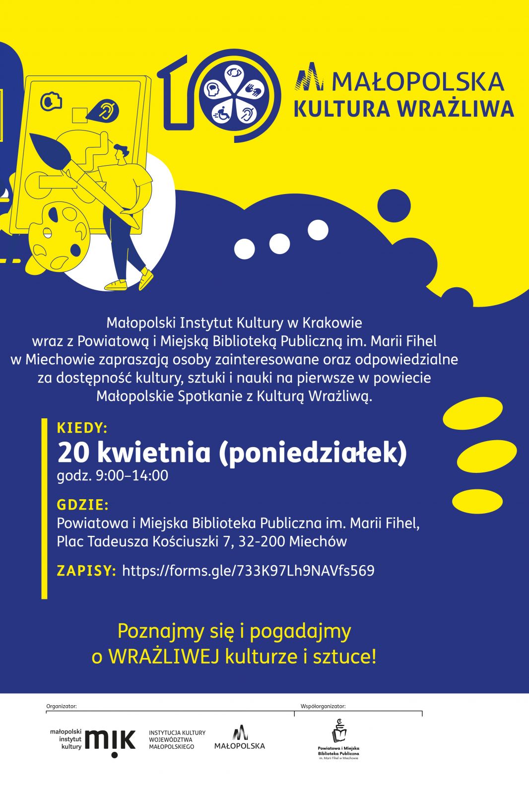 Plakat informujący o spotkaniu z Kulturą Wrażliwą